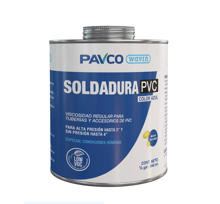 SOLDADURA PVC REG AZUL 1/4