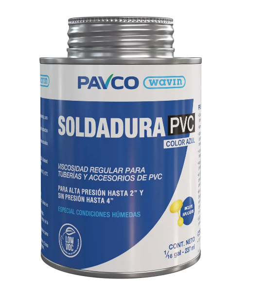 SOLDADURA PVC REG AZUL 1/16